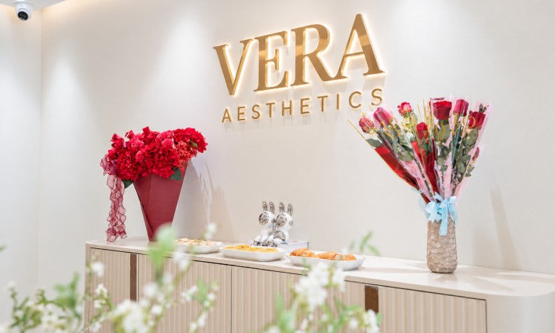 Reception wall of Vera Aesthetics in Phnom Penh where Botox consultations begin Reception wall of Vera Aesthetics in Phnom Penh where Botox consultations begin