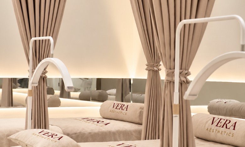 Treatment beds at Vera Aesthetics Phnom Penh where clients rest after jaw Botox Treatment beds at Vera Aesthetics Phnom Penh where clients rest after jaw Botox