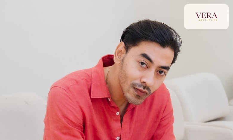 Man with a strong lower face, an example of a square jaw that can be caused by a large masseter muscle, assessed at Vera Aesthetics Phnom Penh Man with a strong lower face, an example of a square jaw that can be caused by a large masseter muscle, assessed at Vera Aesthetics Phnom Penh