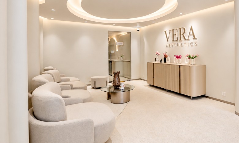 Reception lounge at Vera Aesthetics Phnom Penh, where aftercare for skin booster and meso treatments is explained Reception lounge at Vera Aesthetics Phnom Penh, where aftercare for skin booster and meso treatments is explained